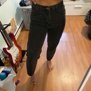 Black high waisted mom jeans
